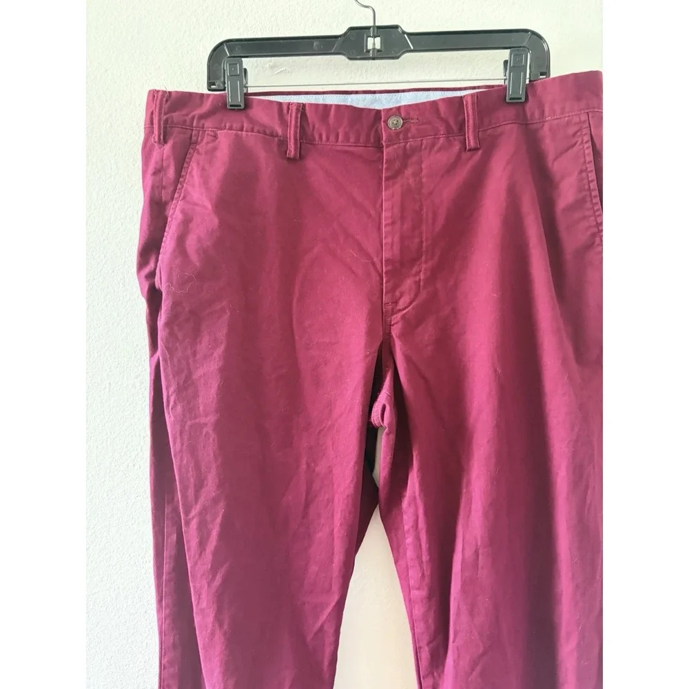 Polo Ralph Lauren The Polo Chino Pants Men's 38x32 Burgundy Stretch Straight Fit